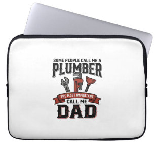 Vintage Klempner-Vater Gravur-Shirt-Design_1 Laptopschutzhülle