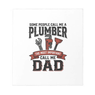 Vintage Klempner-Vater-Gravur-Shirt-Design_1 Notizblock