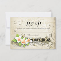 Vintage Klempnerei und Efeu-beige Hochzeit RSVP