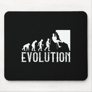 Vintage-Kletterer-Evolution - lustige Felswand Mousepad