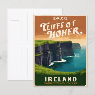 Vintage Klippen, Irland Naturgeschenke Postkarte