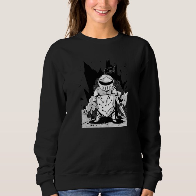 Vintage Knight Medieval Renaissance Ren Faire Prem Sweatshirt (Vorderseite)