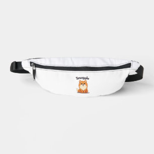 Vintage-Knuddler-Pomeranian-Süße-Hund-Illustration Bauchtasche
