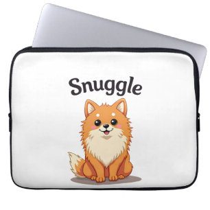 Vintage-Knuddler-Pomeranian-Süße-Hund-Illustration Laptopschutzhülle