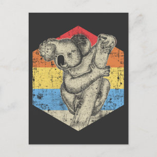 Vintage-Koala-Kunst Australischer Tierliebhaber Postkarte