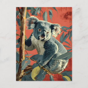 Vintage Koala: Zeitloser Charme der Wildnis Postkarte