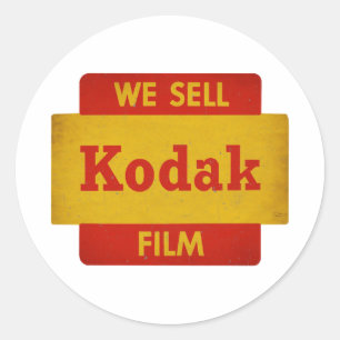 Vintage Kodak Filmschild Runder Aufkleber