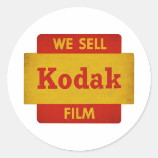Vintage Kodak Filmschild Runder Aufkleber