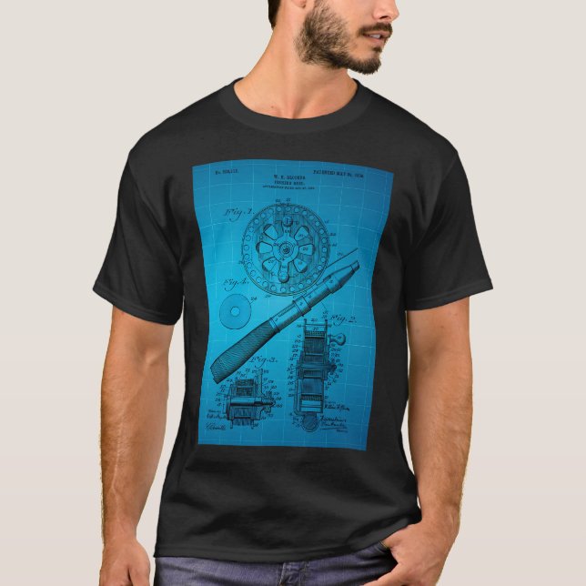 Vintage-Köder-Patentdruck 1935 T-Shirt (Vorderseite)