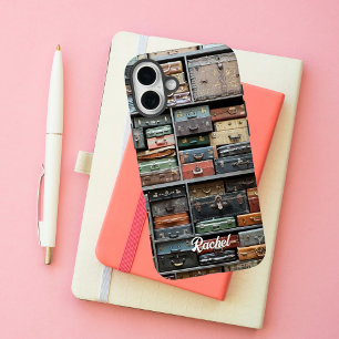 Vintage Koffer Foto, Fernweh Reise individuell  iPhone 16 Plus Hülle