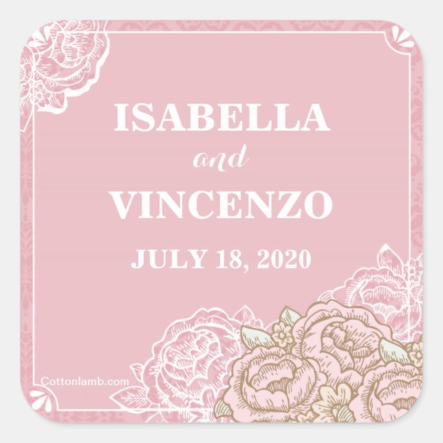 Vintage Kohl-Rose Stickers (Vorderseite)