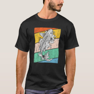 Vintage-Koi-Fisch Japanischer Karpfen Asiatisch Ja T-Shirt