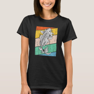 Vintage Koi-Fisch Japanischer Karpfen Asiatisch Ja T-Shirt