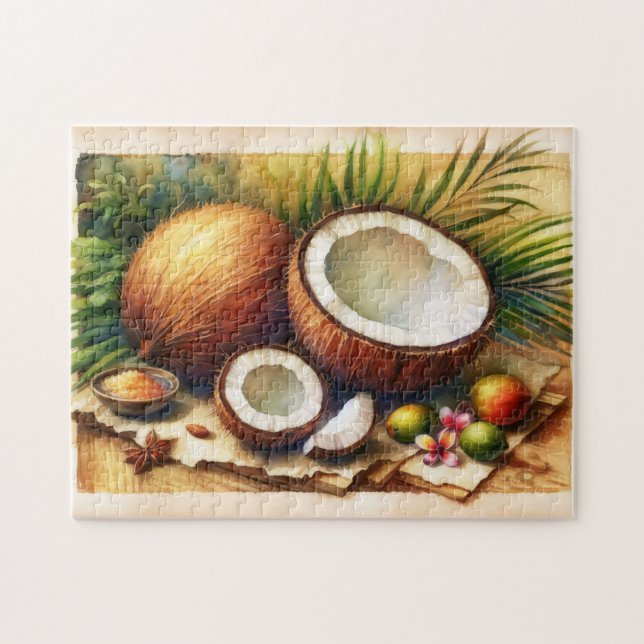 Vintage Kokosnuss tropisch Puzzle (Horizontal)