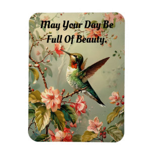 Vintage Kolibri Flexibler Foto Magnet