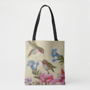 Vintage Kolibri Freunde Wilde Blumen