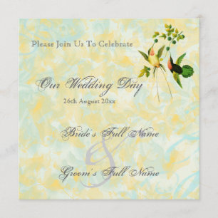Vintage-Kolibri-Hochzeitseinladungen Einladung