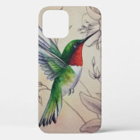 Vintage Kolibri Nr. 6 Aquarell-Kunst