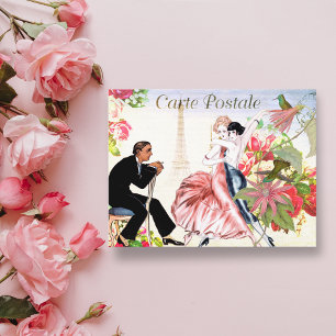 Vintage Kolibri Paris Tango Postkarte
