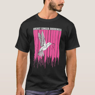 Vintage Kolibri Rosa Band Brustkrebs bekannt T-Shirt