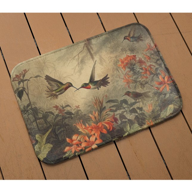 Vintage Kolibris und Blume Badematte (Von Creator hochgeladen)
