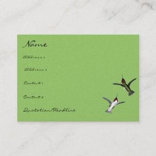 Vintage Kolibris wählen Hintergrundfarben Visitenkarte
