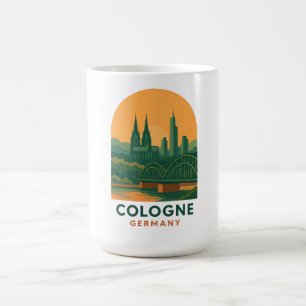 Vintage Köln Deutschland Reise Kunst Kaffeetasse