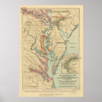 Vintage Kolonien Virginia und Maryland (1905)