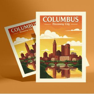 Vintage Kolumbus Postkarte