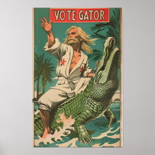 Vintage Kommunismus-Propagandaposter mit Männerpor Poster