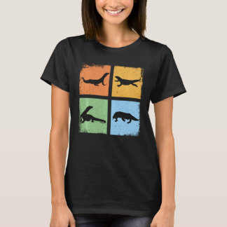 Vintage Komodo Dragon Reptile Retro Style Tier T-Shirt