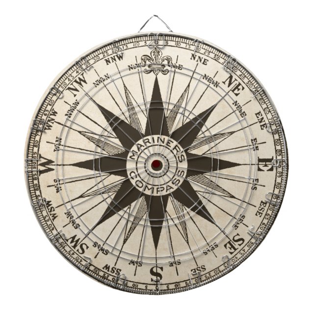 Vintage Kompassrose Dartscheibe (vorne)