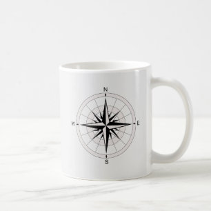 Vintage Kompassrose Kaffeetasse