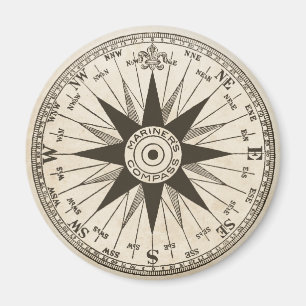 Vintage-Kompassrose-Magnet Magnet