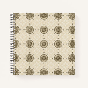 Vintage Kompassrose Notizbuch
