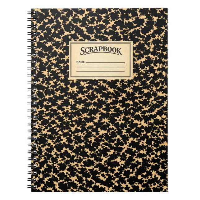 Vintage-Kompositionsbuch Scrapbook  Notizblock (Vorderseite)