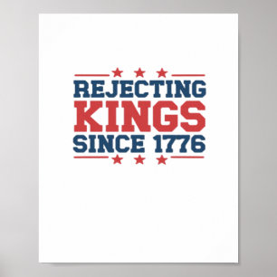 Vintage-Könige-Ablehnen Seit 1776 Klassischer Stil Poster