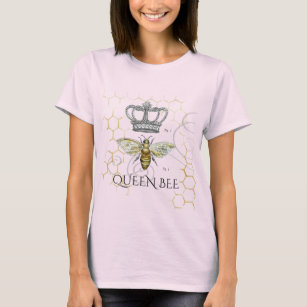 Vintage Königin Bee Royal Crown Honeycomb T-Shirt