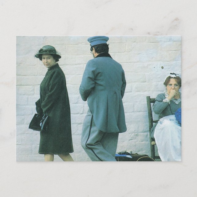 Vintage Königin besucht Fort Suttor Postkarte (Vorderseite)