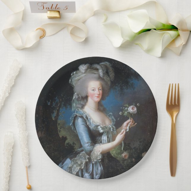 Vintage Königin Marie Antoinette von Frankreich Pappteller (Hochzeit)