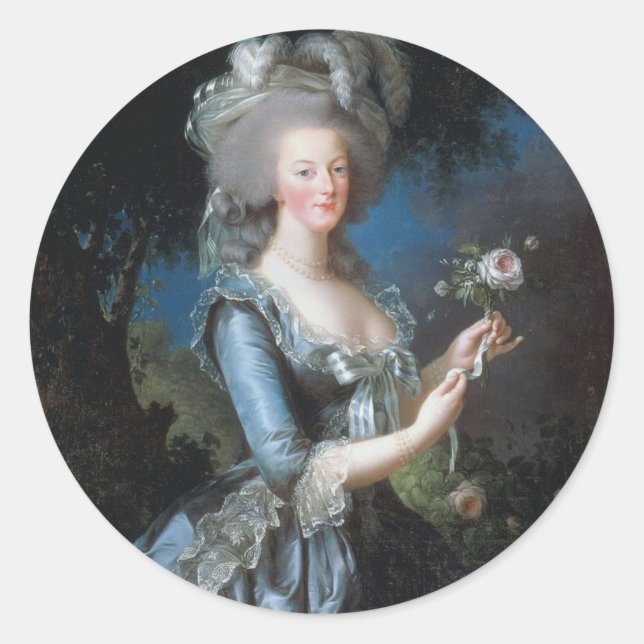 Vintage Königin Marie Antoinette von Frankreich Runder Aufkleber (Vorderseite)
