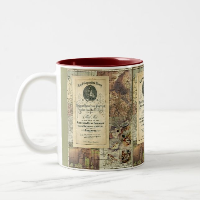 Vintage königliche geographische zweifarbige tasse (Links)