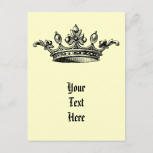 Vintage königliche Krone Postkarte