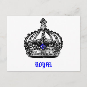 Vintage königliche Krone Postkarte