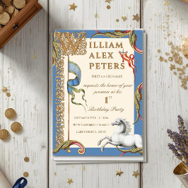 Vintage königliche mittelalterliche Einladung zum