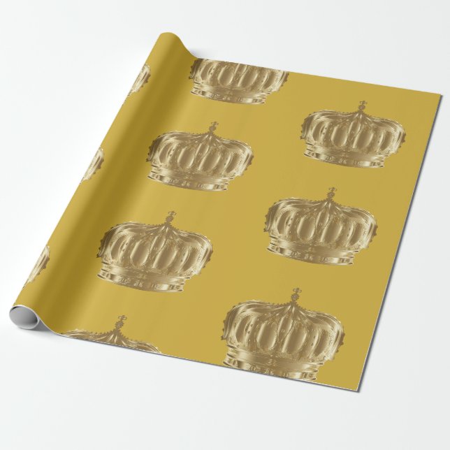 Vintage Königskronen Geschenkpapier (Ungerollt)