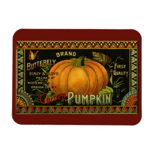 Vintage können Kunst etikettieren, Schmetterling K Magnet