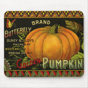 Vintage können Kunst etikettieren, Schmetterling K Mousepad