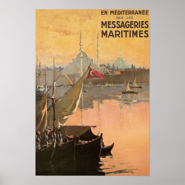 Vintage Konstantinopel Reisewerbung Poster (Vorne)