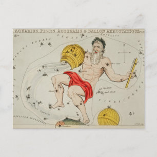 Vintage Konstellation Postkarte